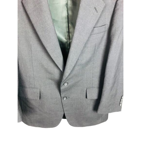 Jos. A. Bank Sport Coat Jacket Black 2 Buttons Mens Size 43R 100% Wool - Picture 3 of 11
